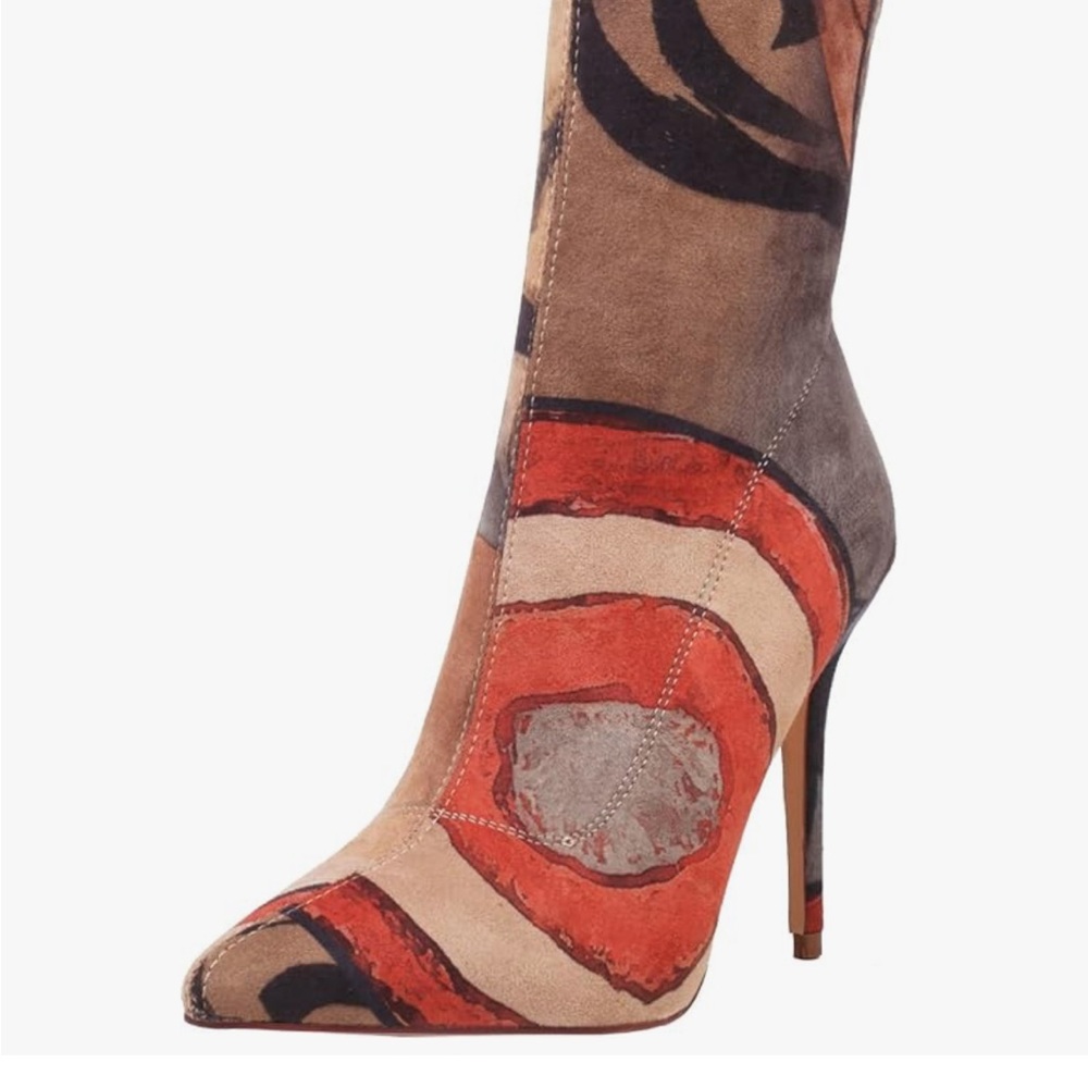 Multicolor Abstract Pattern Women's Boots